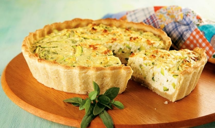 Quiche de abobrinha e presunto