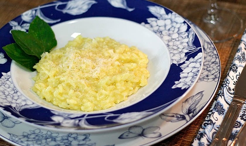 Risoto de queijo parmesão