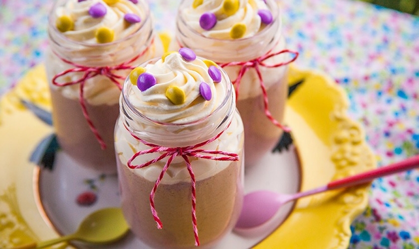 Mousse de açaí com banana