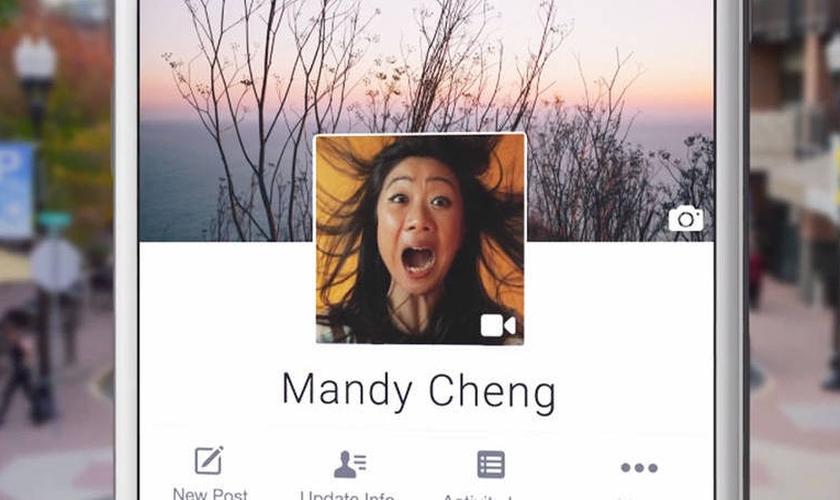vídeo no perfil do Facebook
