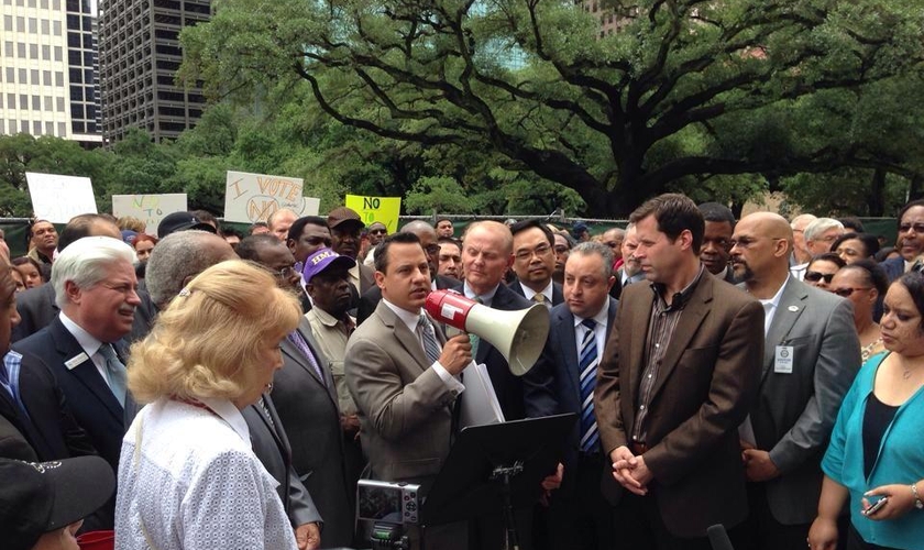 Grupo 'Texas Values Action' expressa seu repúdio à portaria de instalação dos banheiros transgêneros (Foto: TEXAS VALUES ACTION)