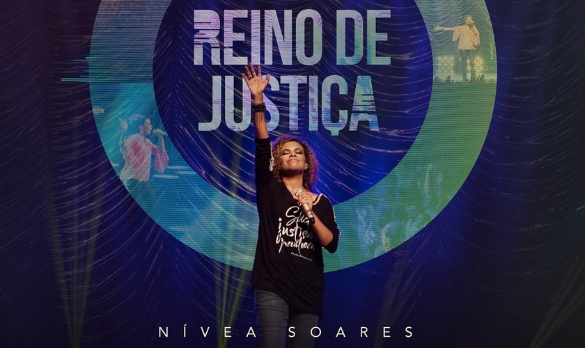 Capa do disco Reino de Justiça de Nívea Soares. (Foto: Divulgação).