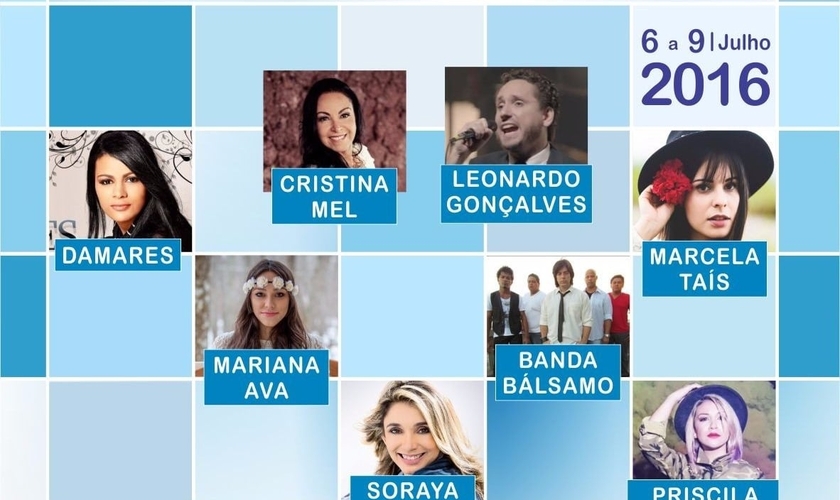 Confirmada a presença de Damares, Cristina Mel, Mariana Ava, Banda Bálsamo e outros cantores. (Foto: Divulgação).