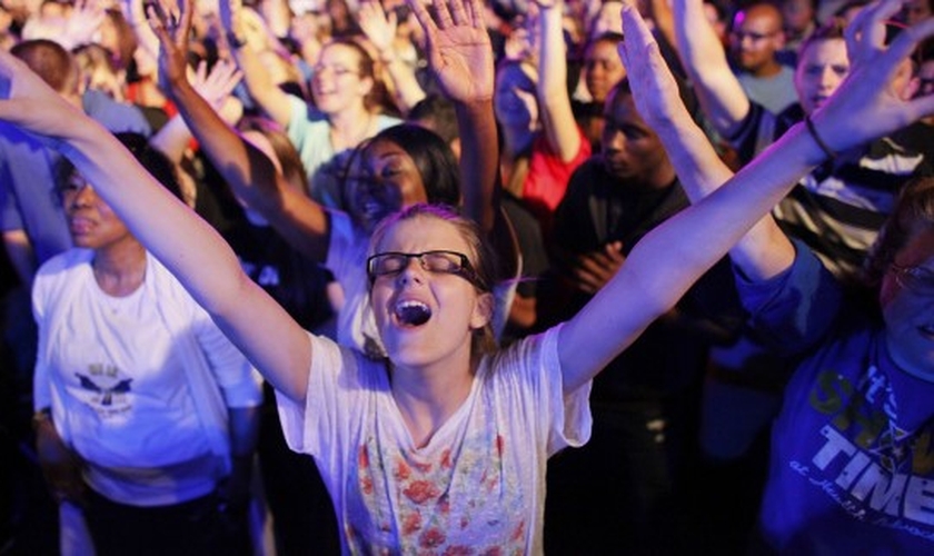 Cristãos participam do evento interdenominacional "America For Jesus 2012" (Foto: JOSEPH KACZMAREK / ASSOCIATED PRESS PHOTOS)