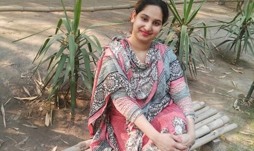 Maryam Mushtaq, de 24 anos, foi sequestrada e forçada a se casar com um muçulmano, no Paquistão. (Foto: BPCA)