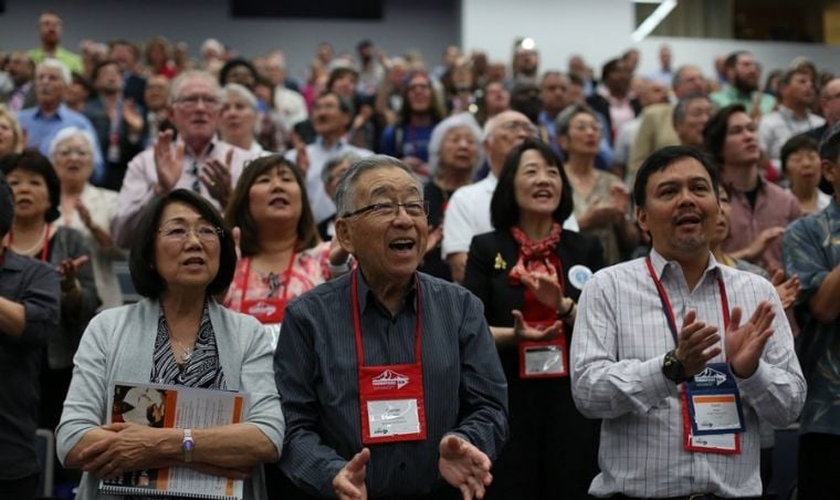 Membros de igrejas metodistas dos EUA participam de Conferência Anual, em Oregon. (Foto: Facebook)
