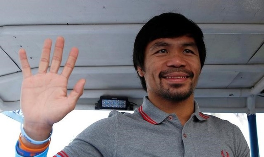 Manny Pacquiao é campeão mundial de boxe e após ter anunciado sua aposentadoria, foi eleito por 15 milhões de votos nas Filipinas. (Foto: Reuters)