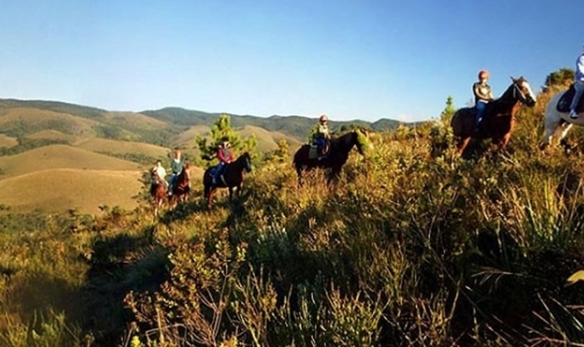 Rancho Santo Antônio, em Campos do Jordão, oferece circuitos de arvorismo. (Foto: Divulgação)