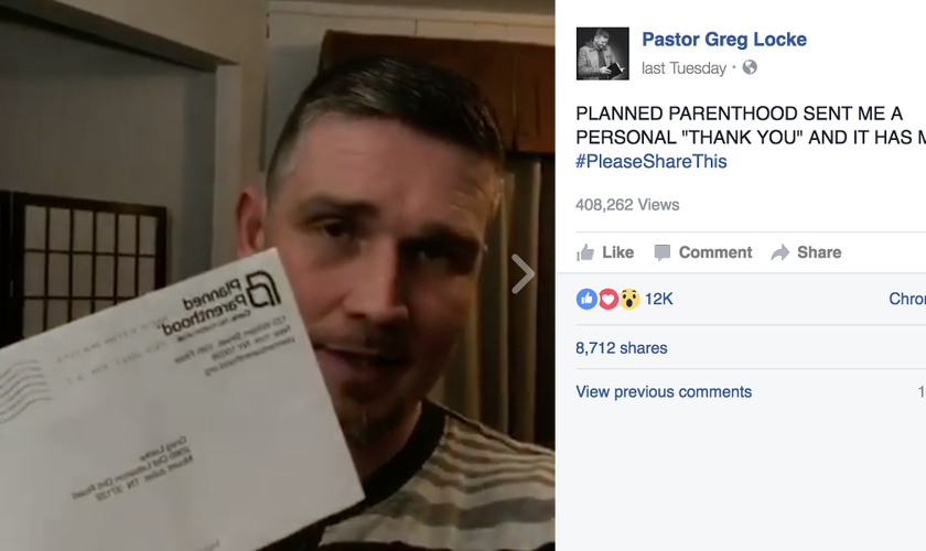 Pastor Greg Locke publicou um vídeo no Facebook, dizendo que a provocação contra ele não irá funcionar. (Imagem: Facebook)