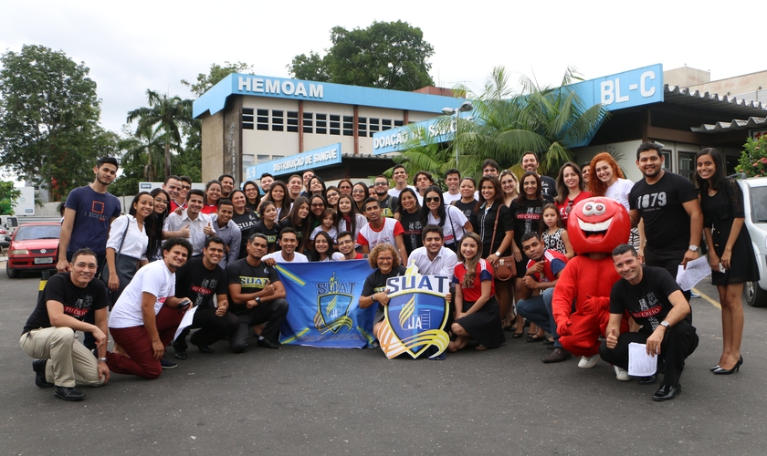 Além dos jovens que foram doar sangue, houve também outras ações pela cidade. (Foto: ASN).
