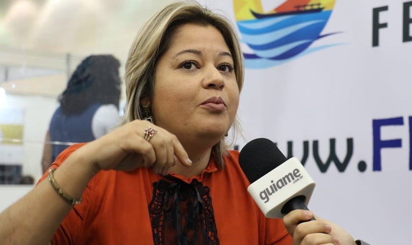 Leila esteve presente na Expoevangélica 2017. (Foto: Guiame/Marcos Paulo Corrêa).