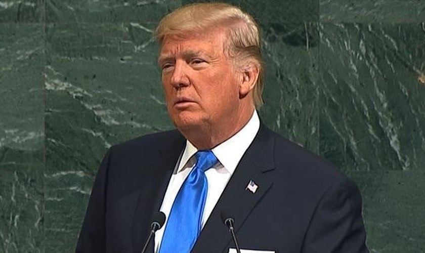 Donald Trump fez seu primeiro discurso na Assembléia Geral das Nações Unidas. (Foto: CBN News)