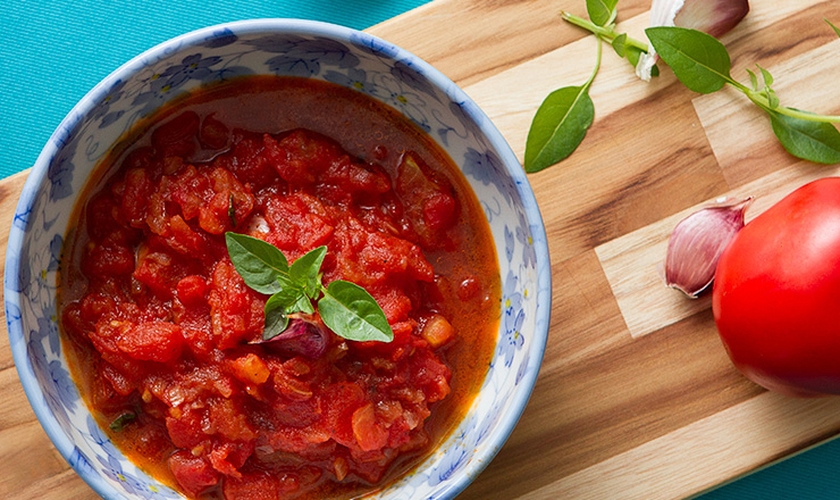 Confira a receita preparada pela nutricionista Indianara Coimbra, da Trebeschi Tomates. (Foto: Reprodução)