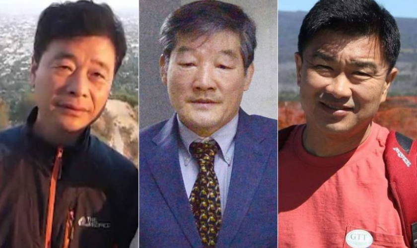 Na foto, os cristãos Kim SangDuck (Tony Kim), Kim Dong Chul e Kim Hak-song, presos na Coreia do Norte. (Foto: Reprodução).