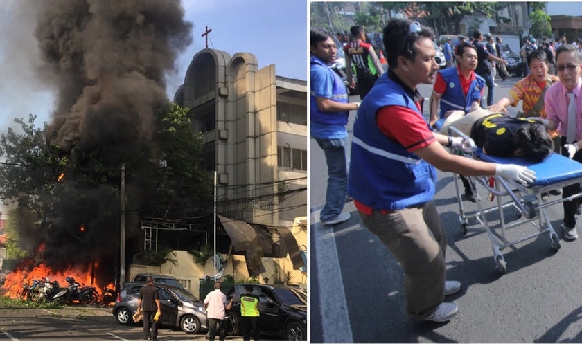 Três igrejas foram bombardeadas no penúltimo domingo, na Indonésia. (Foto: Spilled News)