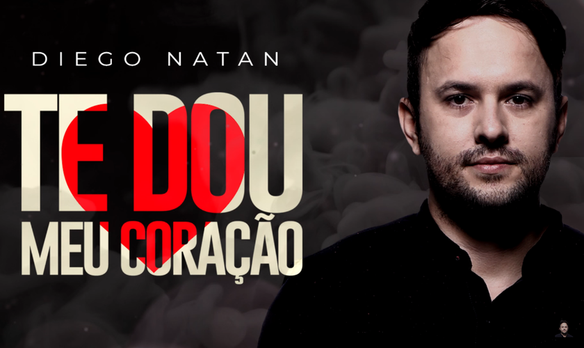 Diego Natan presenteou sua esposa, com o single "Te Dou Meu Coração". (Foto: Reprodução).