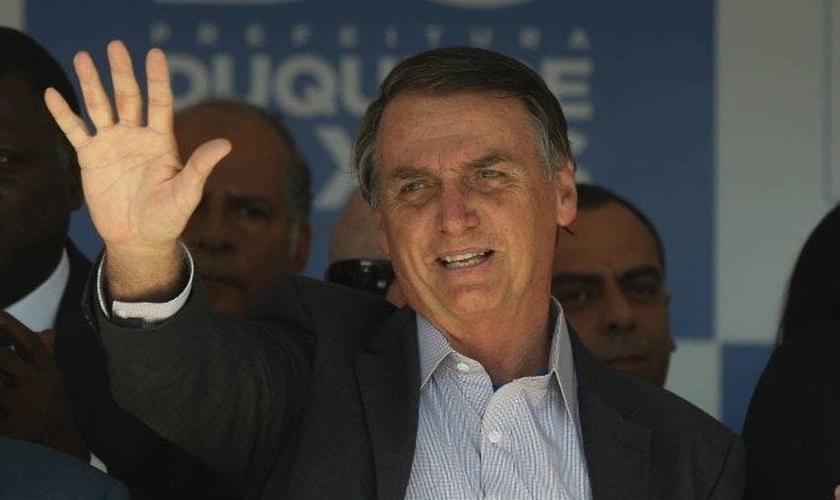 Jair Bolsonaro participou da inauguração do terceiro Colégio da Polícia Militar do Rio de Janeiro. (Foto: Pablo Jacob/Agência O Globo)