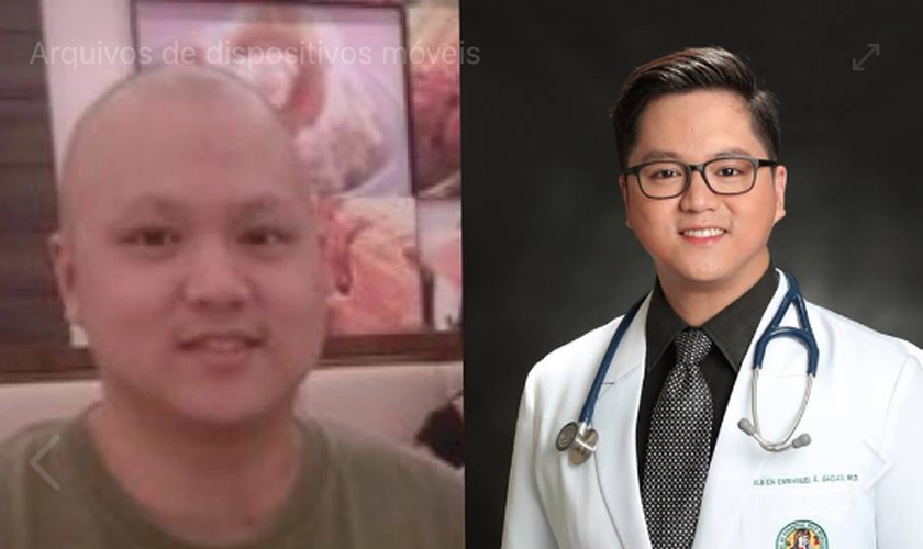 O filipino Albien Emmanuel Gacias venceu um câncer de pulmão e se formou em medicina. (Foto: Reprodução)