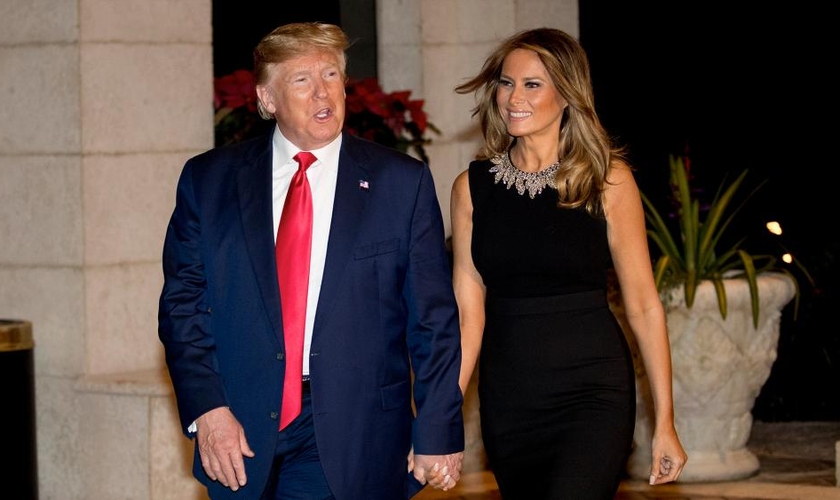 Donald Trump e a primeira-dama dos EUA, Melania Trump. (Foto: AP Photo/Andrew Harnik)