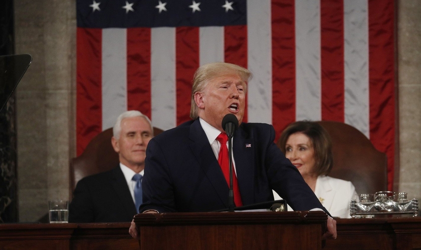 Trump proferiu seu discurso sobre o Estado da União deste ano de 2020 na última terça-feira. (Foto: Foto: Leah Millis/Pool/Reuters)