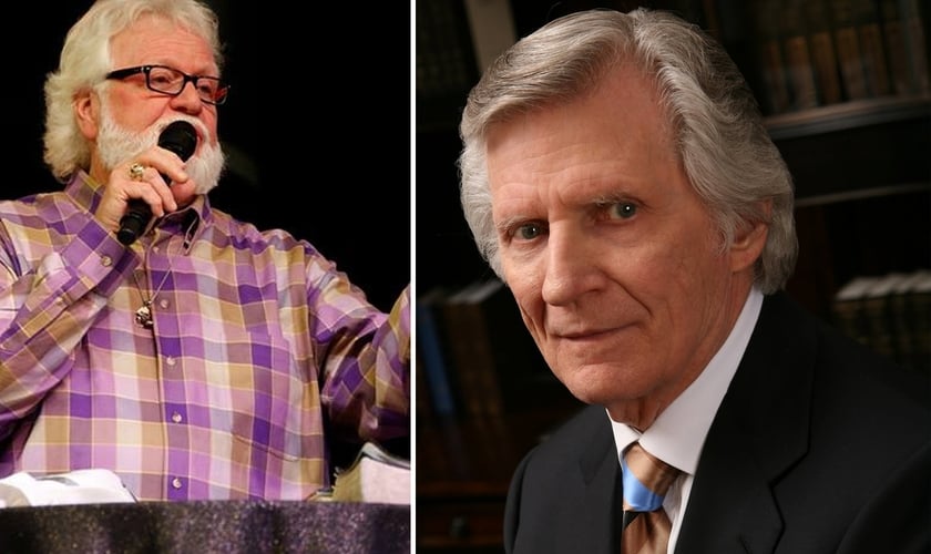 Chuck Pierce (esquerda) e David Wilkerson (direita) compartilharam visões sobre pragas que provocariam crises mundiais e recaíriam sobre o mundo no tempo da Páscoa. (Imagem: Guiame - Edição)