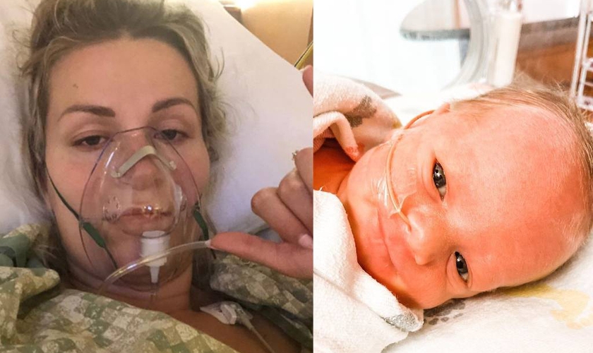 Angela Primachenko deu à luz a filha Ava enquanto estava em coma induzido após ser diagnosticada com Covid-19. (Foto: Reprodução/Instagram)