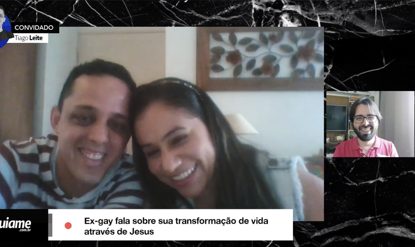 Tiago Leite (à esquerda) está casado há cerca de 5 anos com Aldeneide (à direita), com quem tem duas filhas. (Imagem: Guiame)