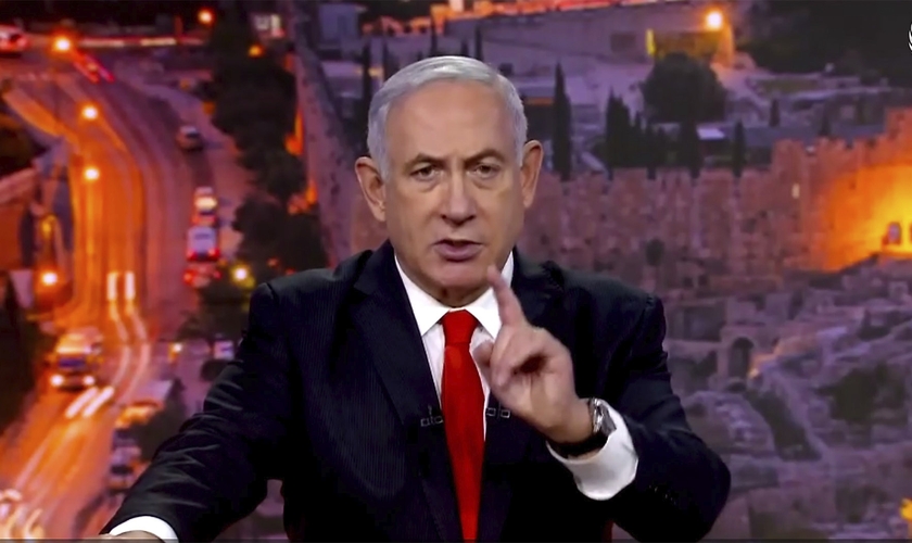 O primeiro-ministro de Israel, Benjamin Netanyahu, acusou o Hezbollah de manter um depósito de armas em Beirute. (Imagem: UN TV)