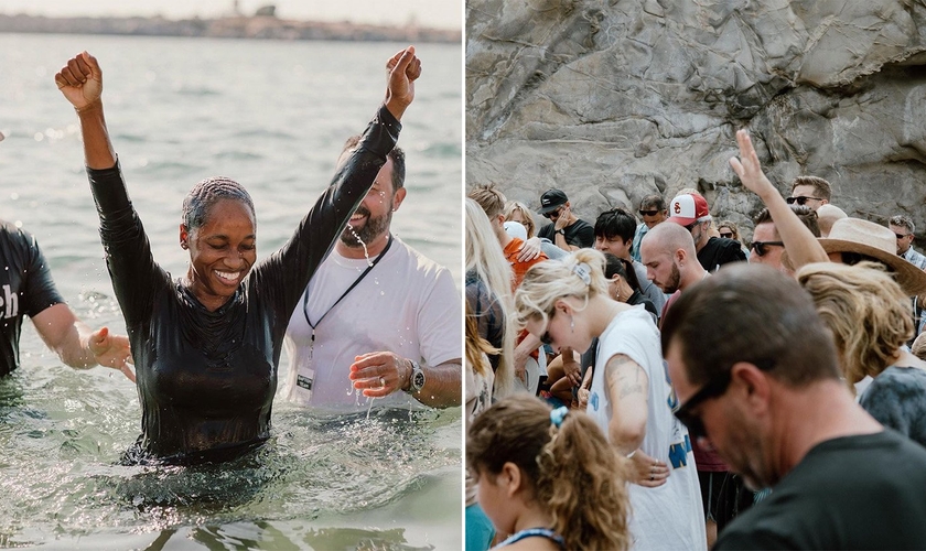 Muitas vidas foram marcadas pela presença de Deus. (Foto: Reprodução/Instagram/Baptize SoCal)