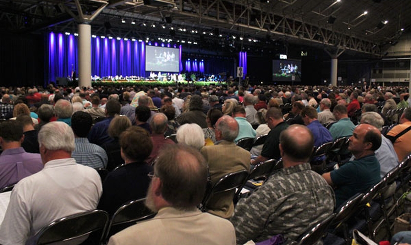 Pastores durante a Convenção Batista do Sul, nos Estados Unidos.