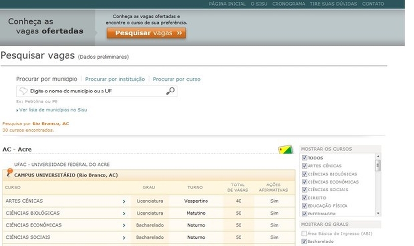 Site do Sisu