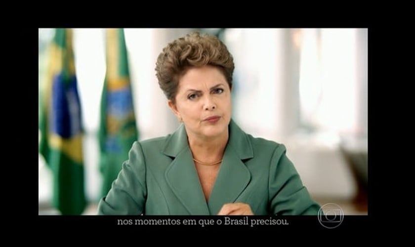 Presidente Dilma em pronunciamento na TV