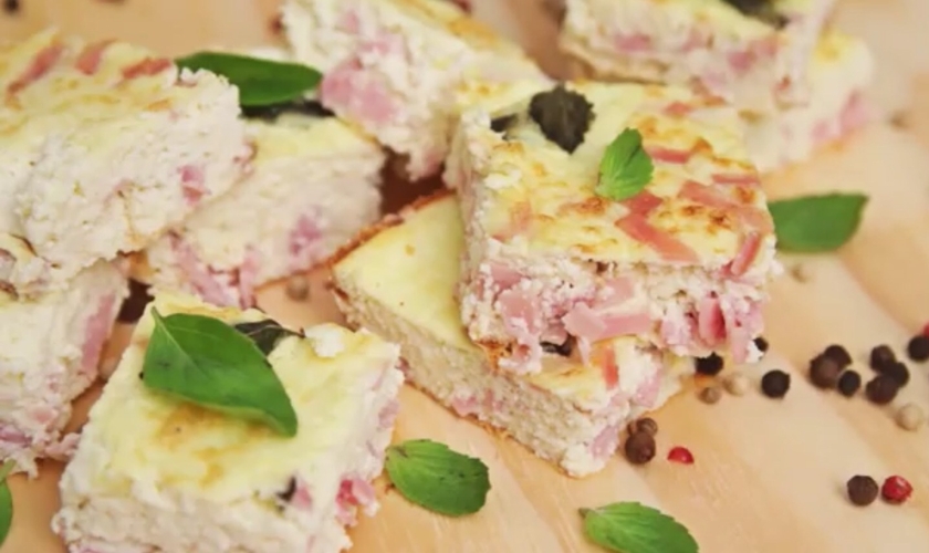 Torta de ricota com presunto
