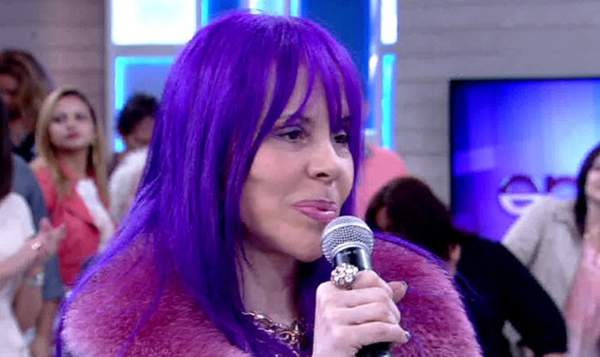 Baby do Brasil em participaçao no programa Encontro, com Fátima Bernardes, na Globo.