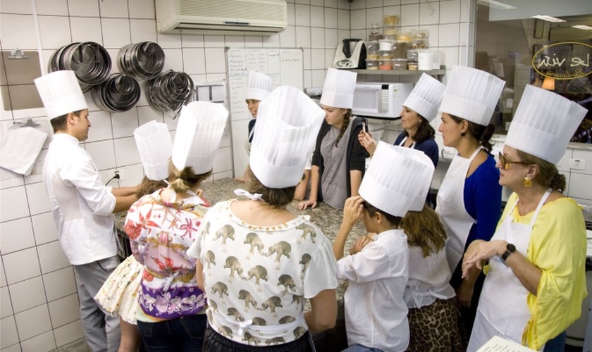 Oficina de panificação para crianças