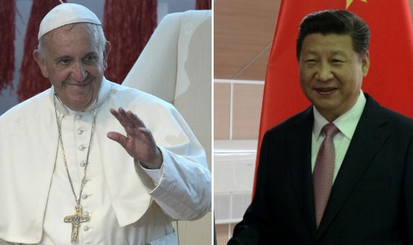 Papa Francisco (à esquerda) e presidente da China, Xi Jinping (à direita). (Foto: Ej Insight)