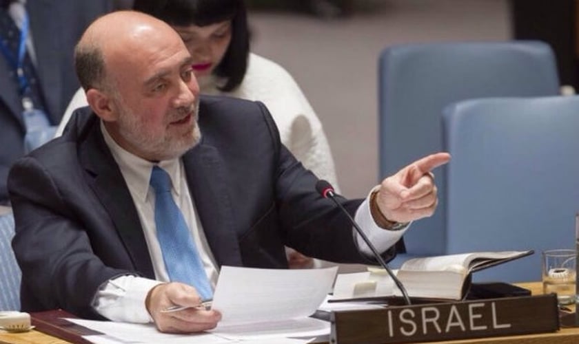 O embaixador de Israel, Ron Prosor, distribuiu falsos "Oscars" para os inimigos israelenses do Oriente Médio que a ONU não conseguiu reprimir.