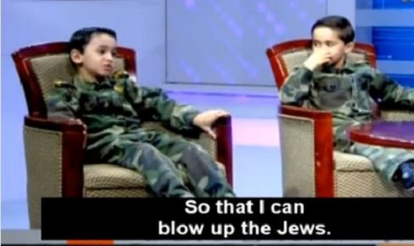 O episódio foi exibido pela TV Al-Aqsa, o canal oficial do Hamas, organização jihadista que governa Gaza. (Foto: WND)