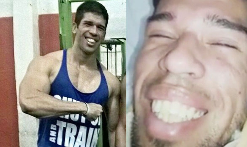 O jovem fez questão de gravar um vídeo demonstrando toda a sua fé e gratidão em Deus. (Foto: Arquivo pessoal)