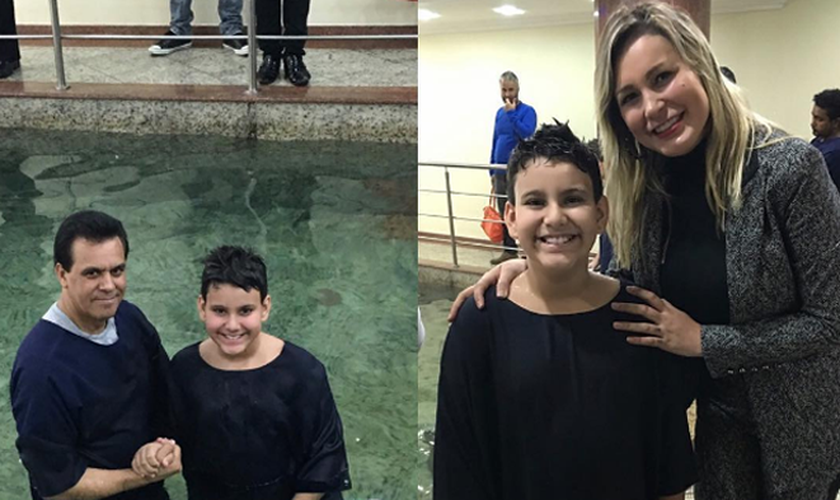 Arthur foi batizado no mesmo templo em que a mãe. (Foto: Reprodução/Instagram)