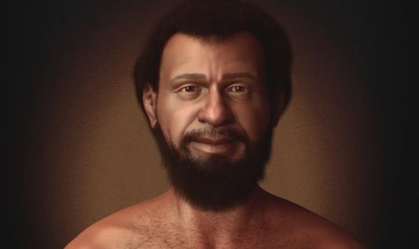 Possível aparência de Jesus desenvolvida pelo designer gráfico Cícero Moraes, especialista em reconstituição facial forense. (Foto: Cícero Moraes/BBC Brasil)
