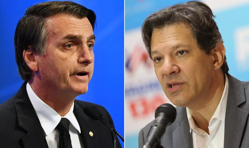 Os candidatos à Presidência da República Jair Bolsonaro e Fernando Haddad. (Foto: Nelson Almeida/AFP - Ulisses Dumas/Divulgação)