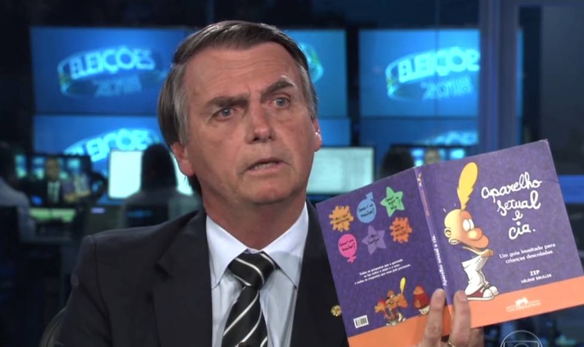 Jair Bolsonaro (PSL) tem repudiado a doutrinação ideológica nas Escolas. (Imagem: Reprodução)