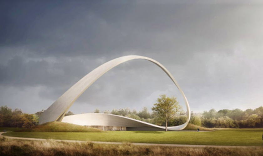 Maquete aprovada do Muro das Orações Respondias, que será inaugurado em 2022 na cidade inglesa de Birmingham. (Foto: Reprodução/Premier)