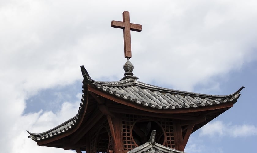 Telhado de igreja cristã chinesa. (Foto: Shutterstock)