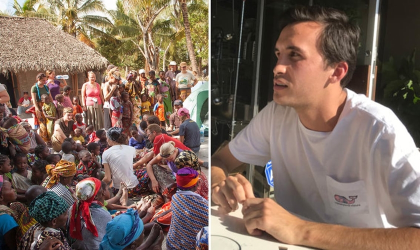 Taylor Martin e Harvest School, em Moçambique. (Foto: Reprodução/God Reports)