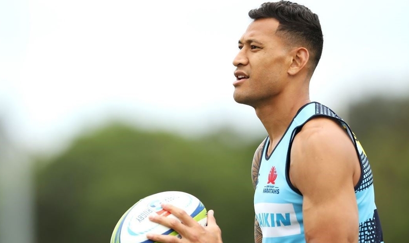 O jogador da União de Rugby, Israel Folau, foi demitido por manifestar suas posições religiosas nas mídias sociais. (Foto: Reprodução/Getty)