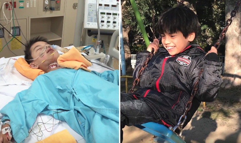 Arão enfrentou diversas cirurgias após seu nascimento. Hoje, aos 9 anos, ele é marcado por milagres. (Foto: Arquivo pessoal)