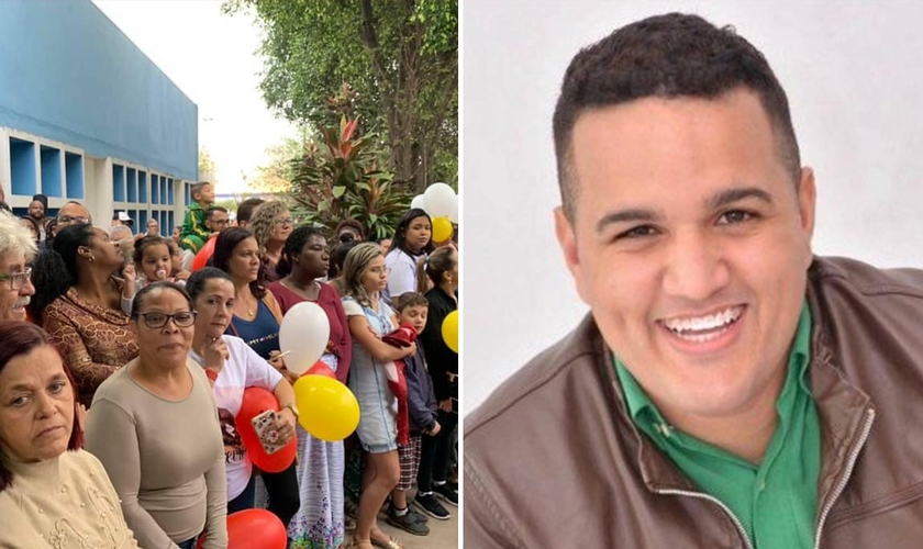 Cantor Elyon Sosthenes é recebido por centenas de pessoas na saída do hospital. (Foto: Reprodução/Facebook)