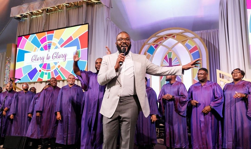 Tyler Perry durante inauguração do seu estúdio em Atlanta. (Foto: Reprodução/Instagram)
